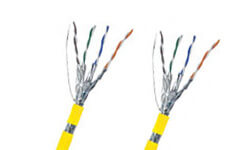 Yellow Colour Shielded Ethernet Category 6A Cable