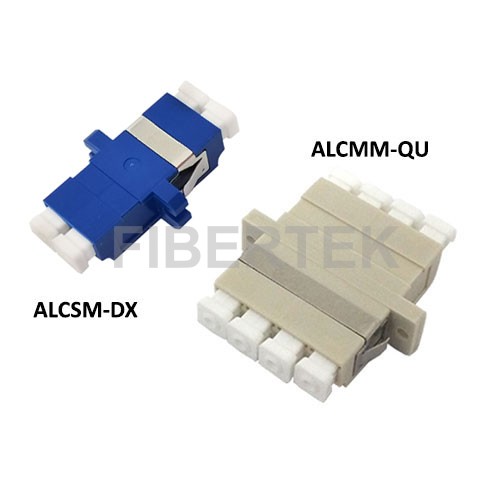 LC fiber optic adapters - Duplex and Quad Duplex