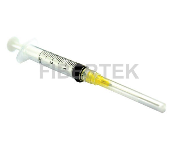 Syringe for injection of epoxy to connectors