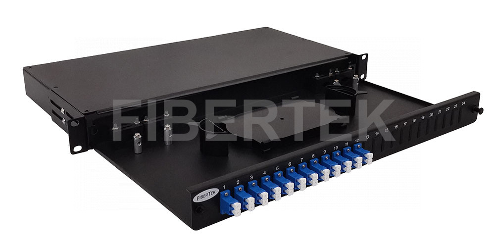 FPP124 Rack Mount Fiber Patch Panel with LC Duplex Adapters