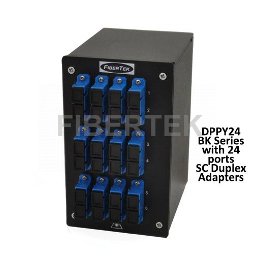 Din Rail Fiber Patch Panel DPPY24 BK Series SC Adapters