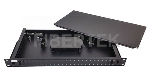 Top cover removed FPP148 series rack mount fiber patch panel