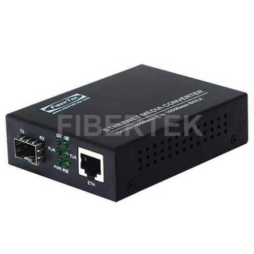 Front panel view of Commercial Gigabit Ethernet POE Converter